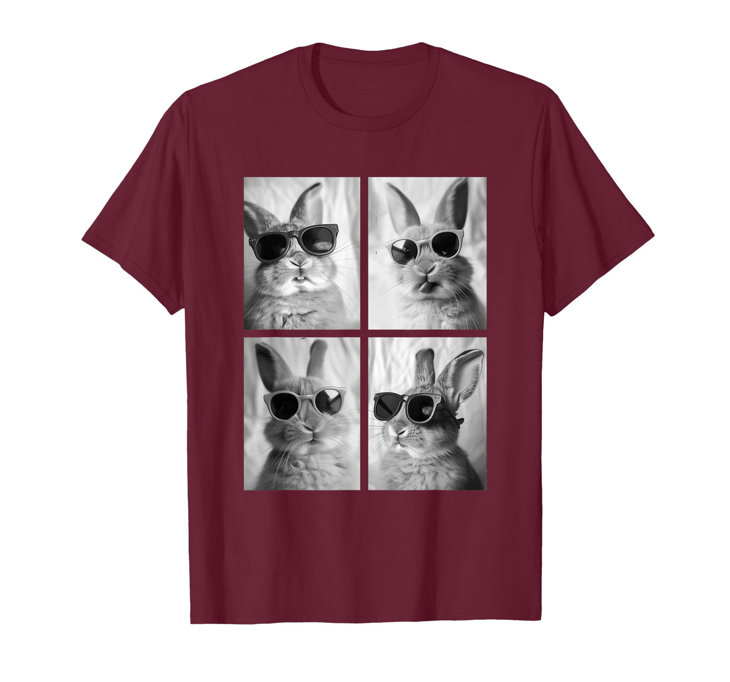 Baby Rabbits with Sunglasses Cute Bunnies Animal Photo Booth T-Shirt