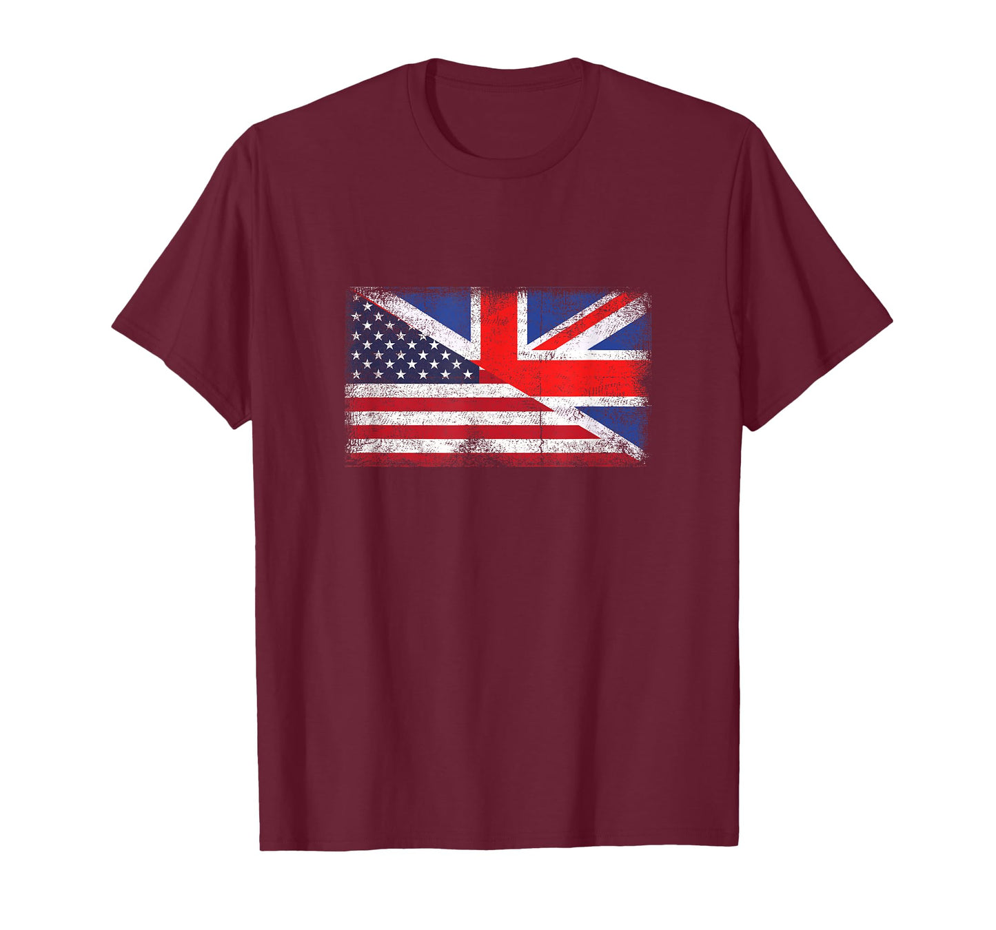 United Kingdom America Flag Half British Half American T-Shirt