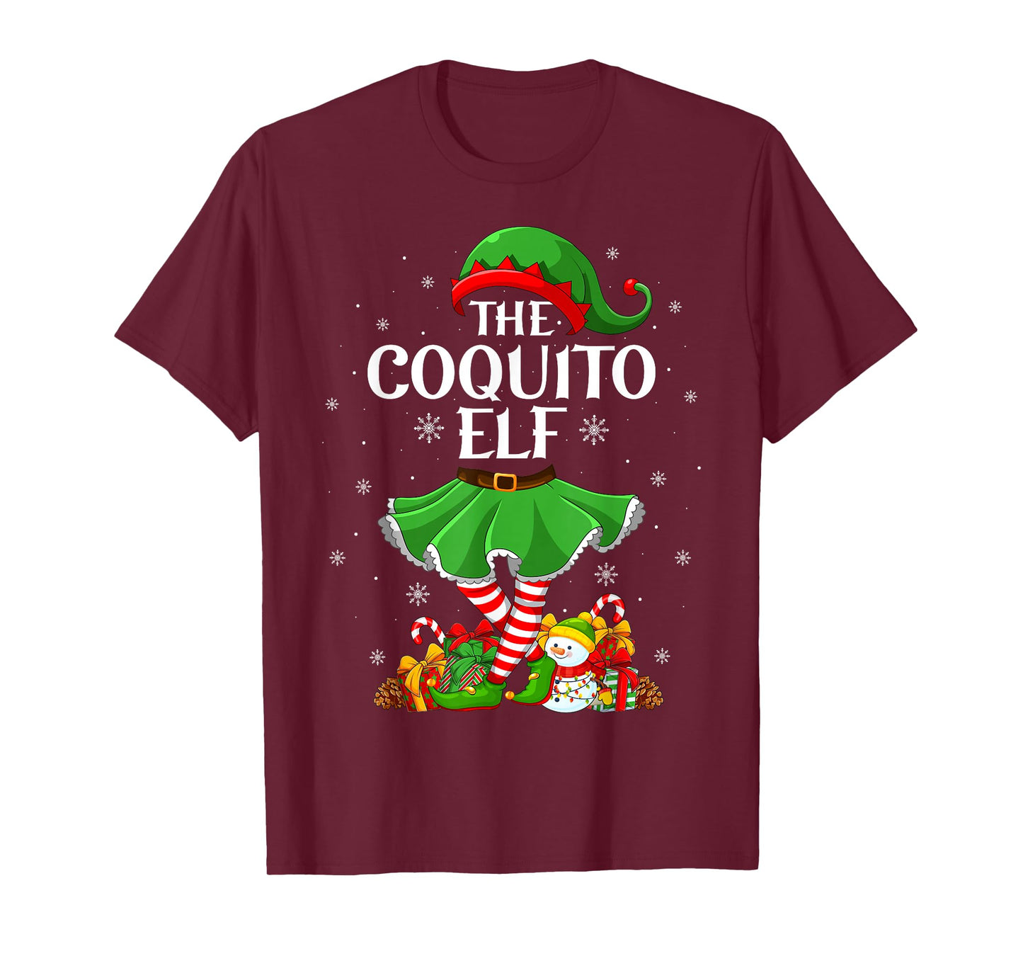 Coquito Elf Christmas Family Elf Squad Xmas Girls Women T-Shirt