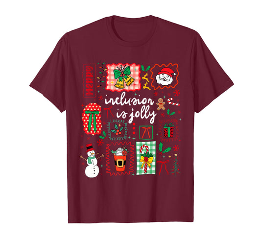 Christmas Inclusion is Jolly Special Education Teacher Xmas T-Shirt