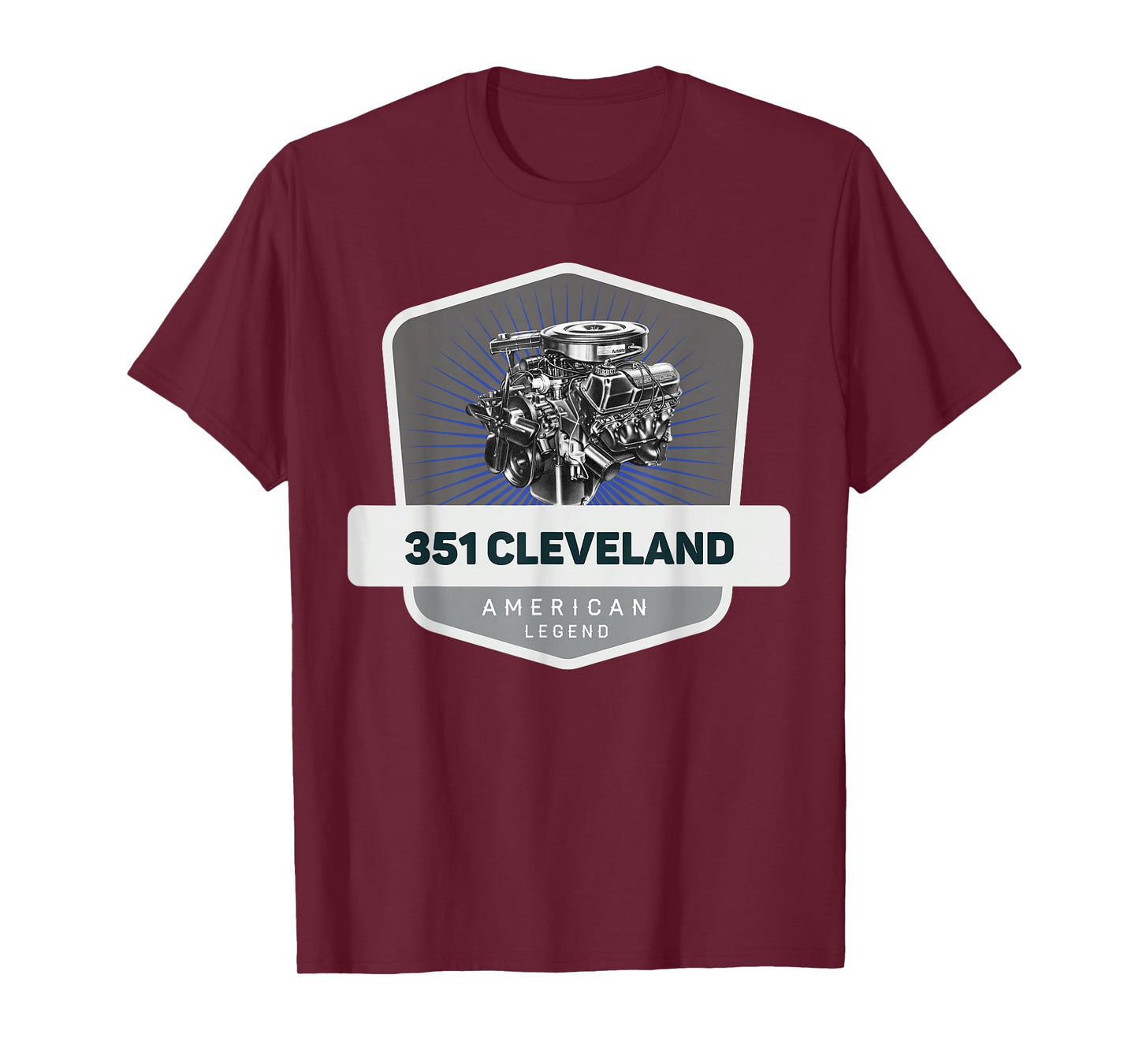 351 Cleveland V8 Muscle Car Legend Engine Retro Logo Retro T-Shirt