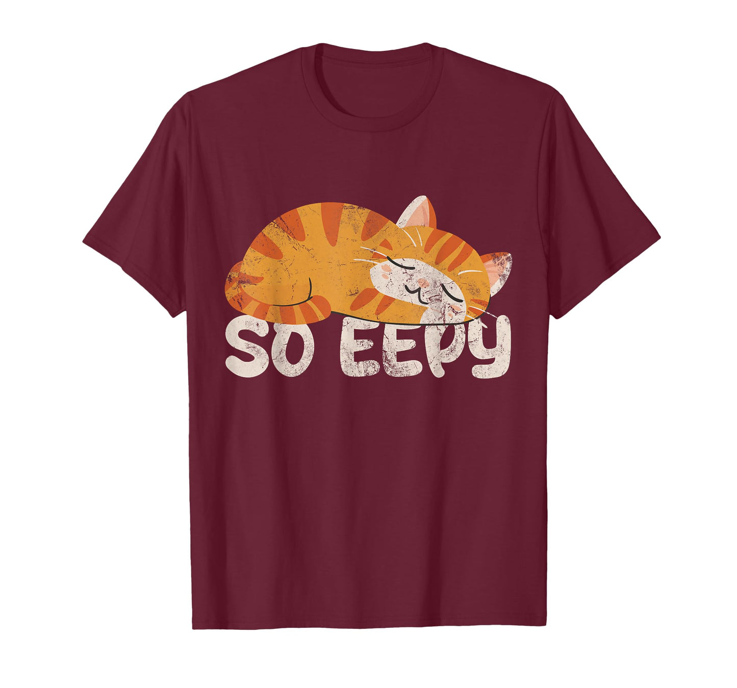 So Eepy Cat Sleepy Funny Cat Meme Kitten Grunge Men Women Kids T-Shirt
