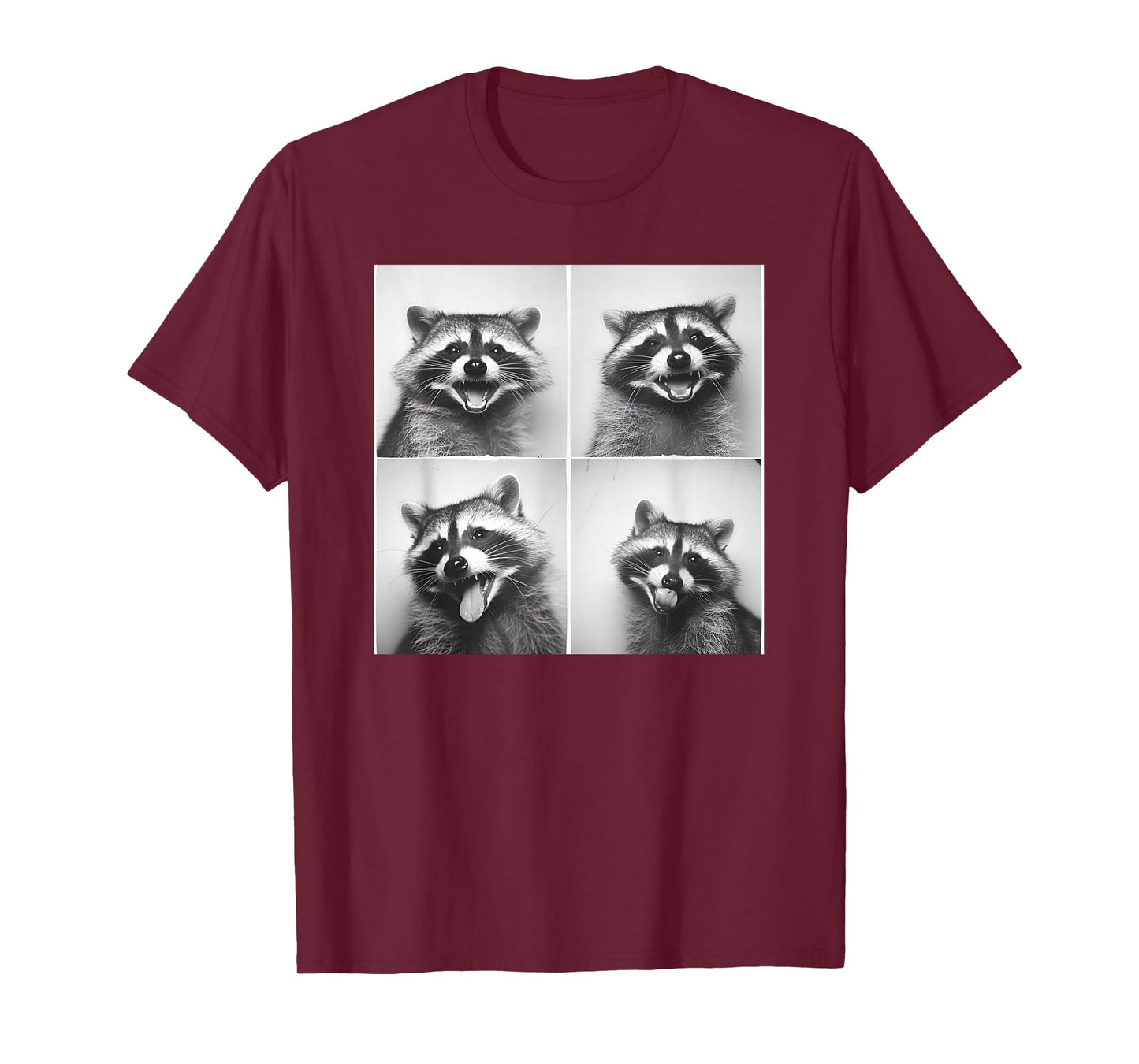 Laughing Raccoon Face Trash Raccoons Unique Quirky Animal T-Shirt