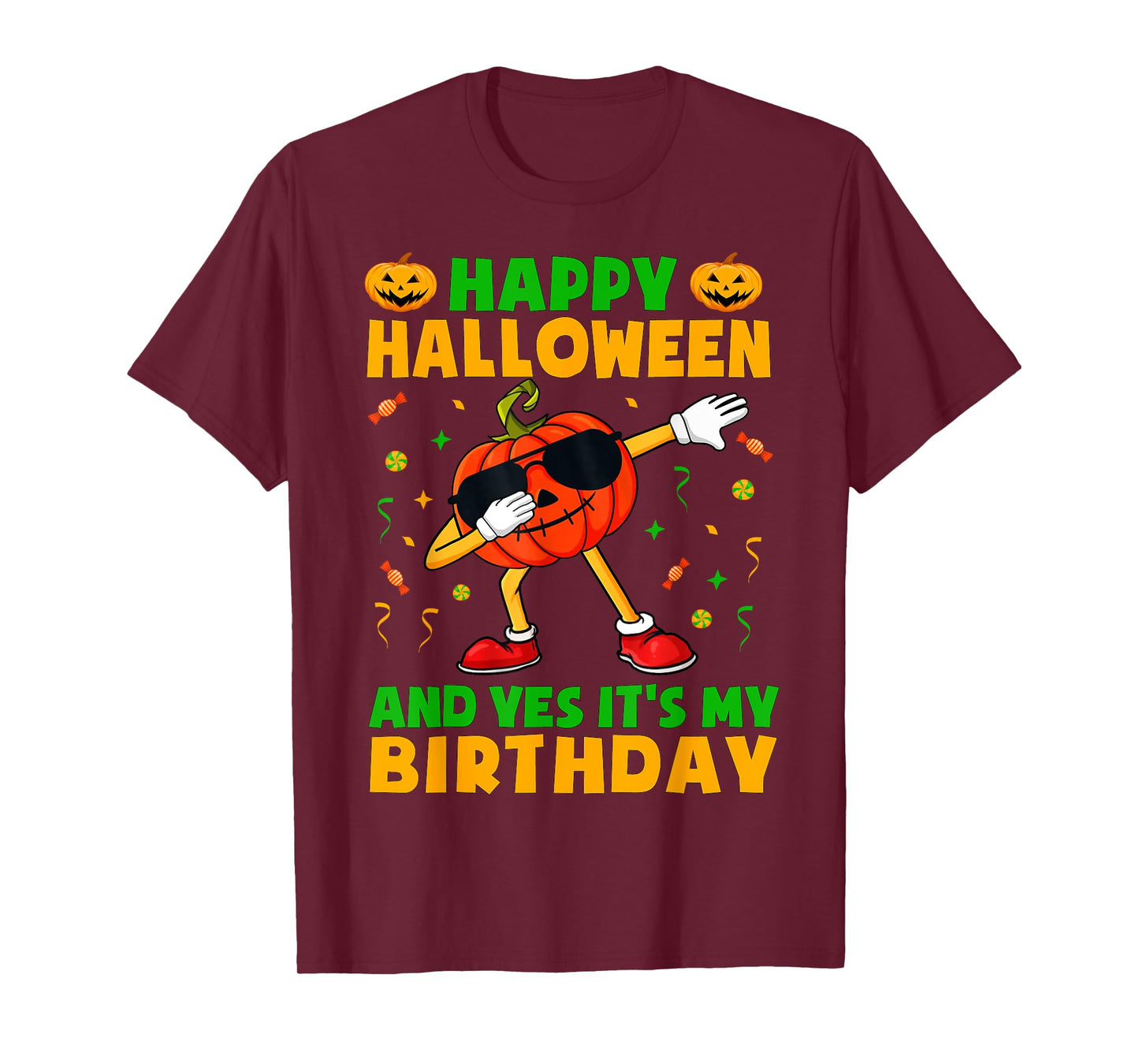 Happy Halloween And Yes It's My Birthday Party Kids Boys T-Shirt