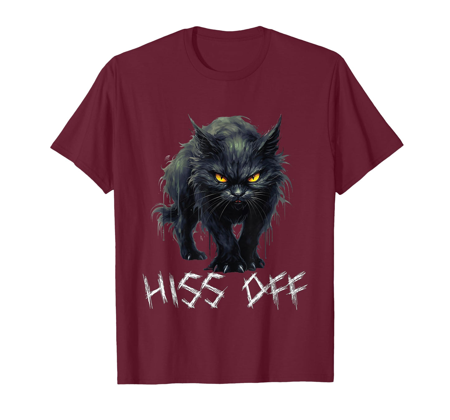 Hiss Off Cat Men Women T-Shirt