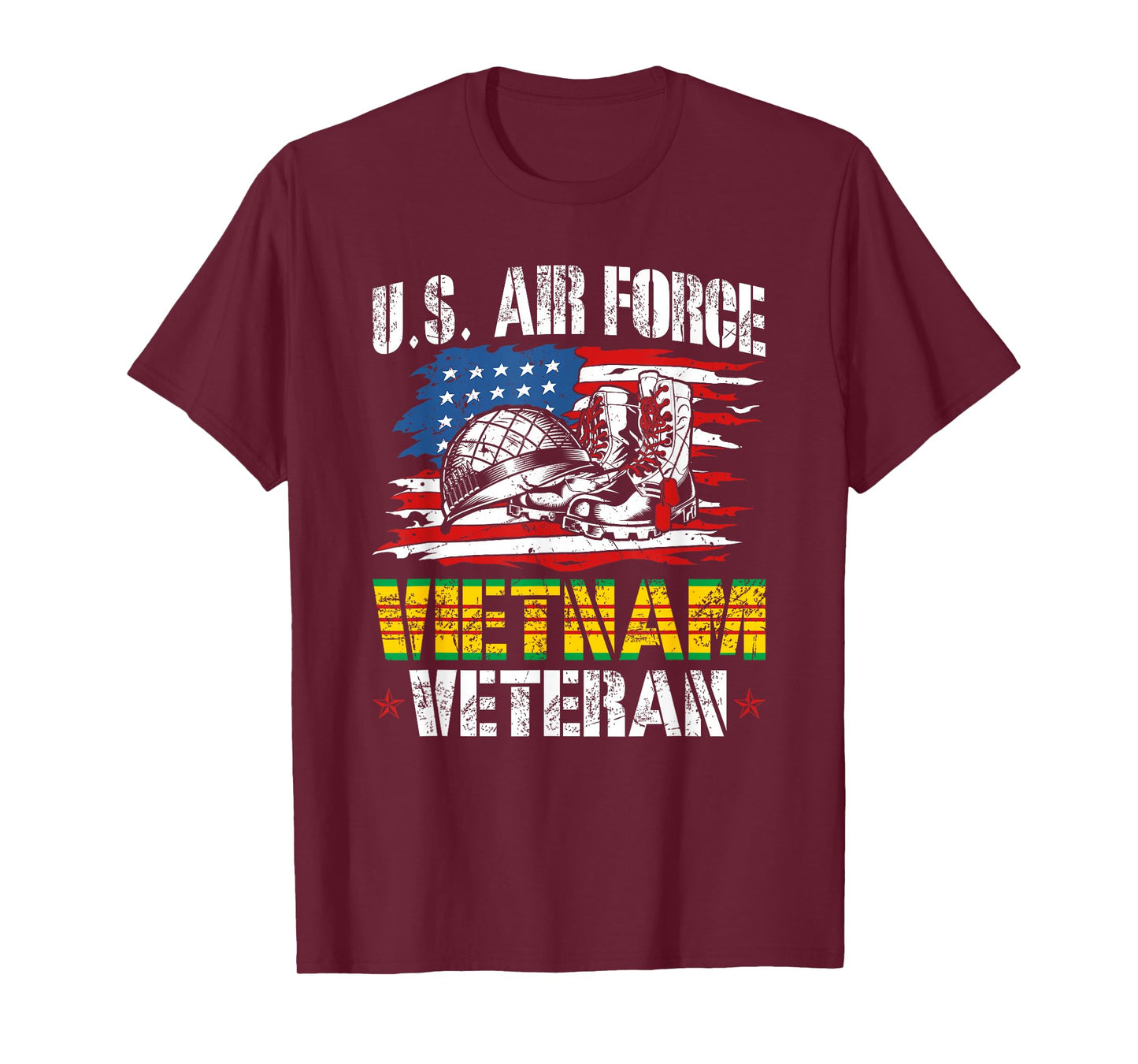 Vietnam Veteran US Air Force US Flag T-Shirt