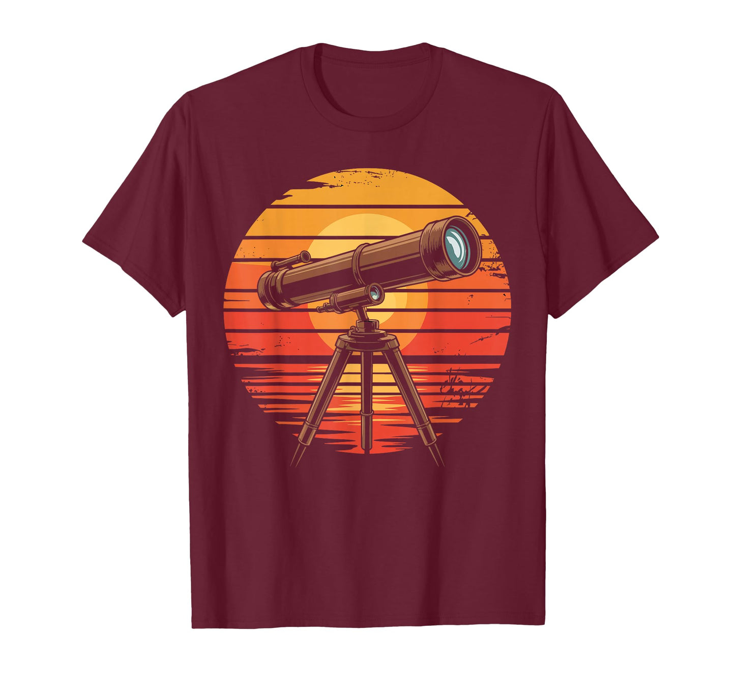 Telescope Retro Vintage Astronomy Stargazing Gifts Men Women T-Shirt