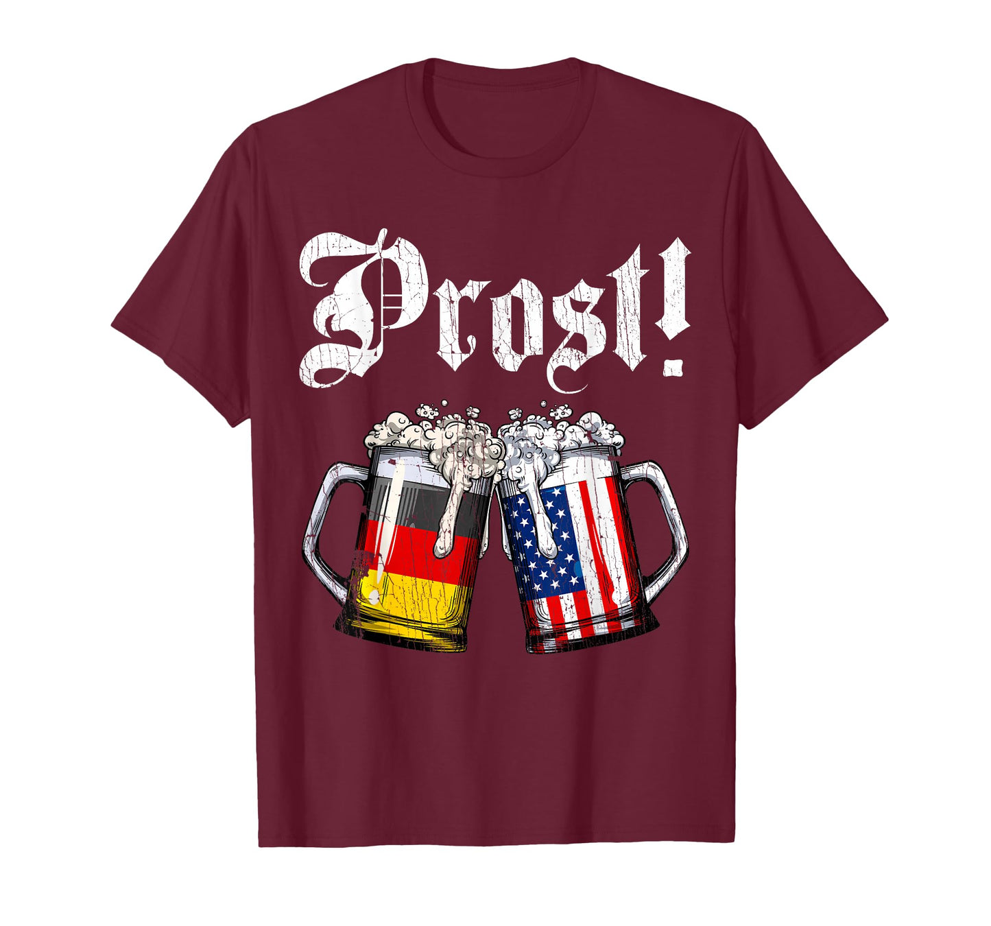Prost Beer German American Flag Oktoberfest Men Women Mug T-Shirt