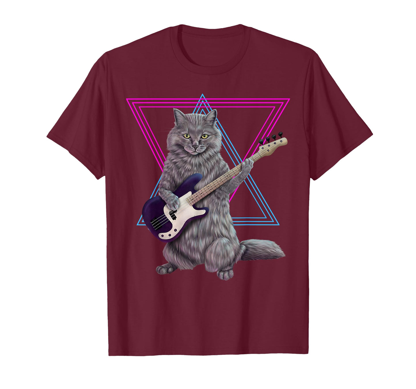 Basskatze - Rockkitty on a Bass Guitar T-Shirt