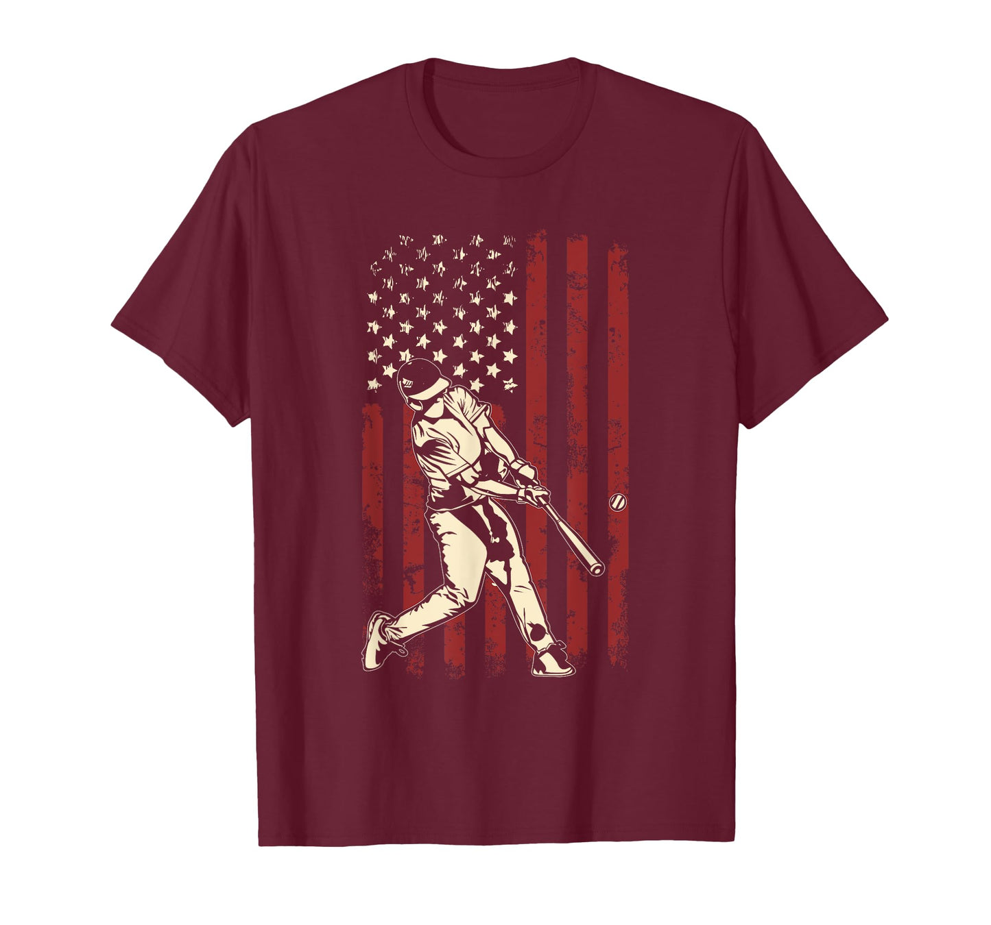 American Flag Baseball Team Gift for Men Boys T-Shirt