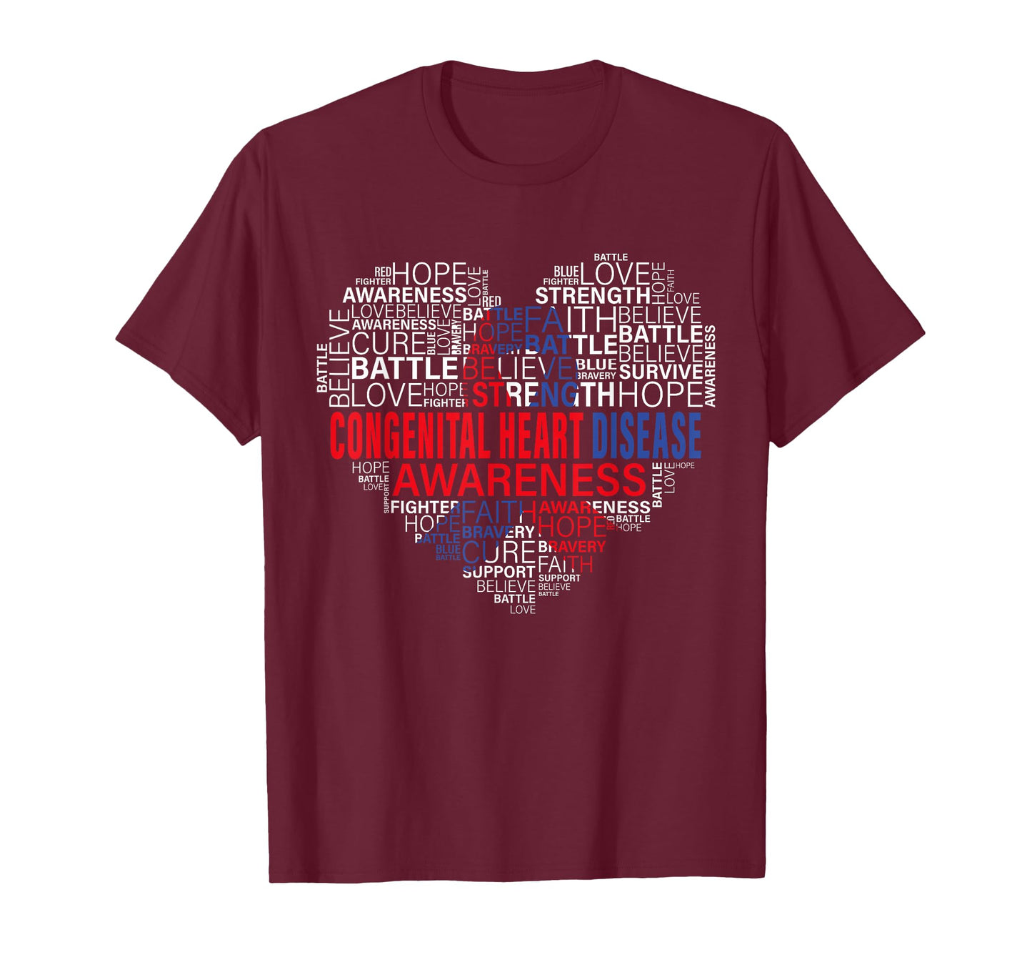 CHD Awareness Heart Disease Fighting Hope Support Warrior T-Shirt