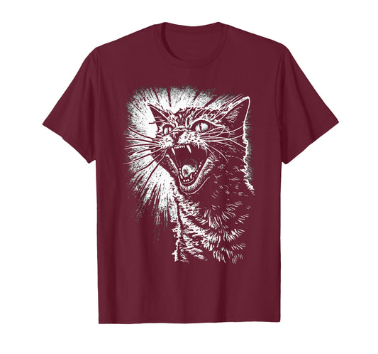 Angry Aggressive Hissing Cat Ready to Attack T-Shirt