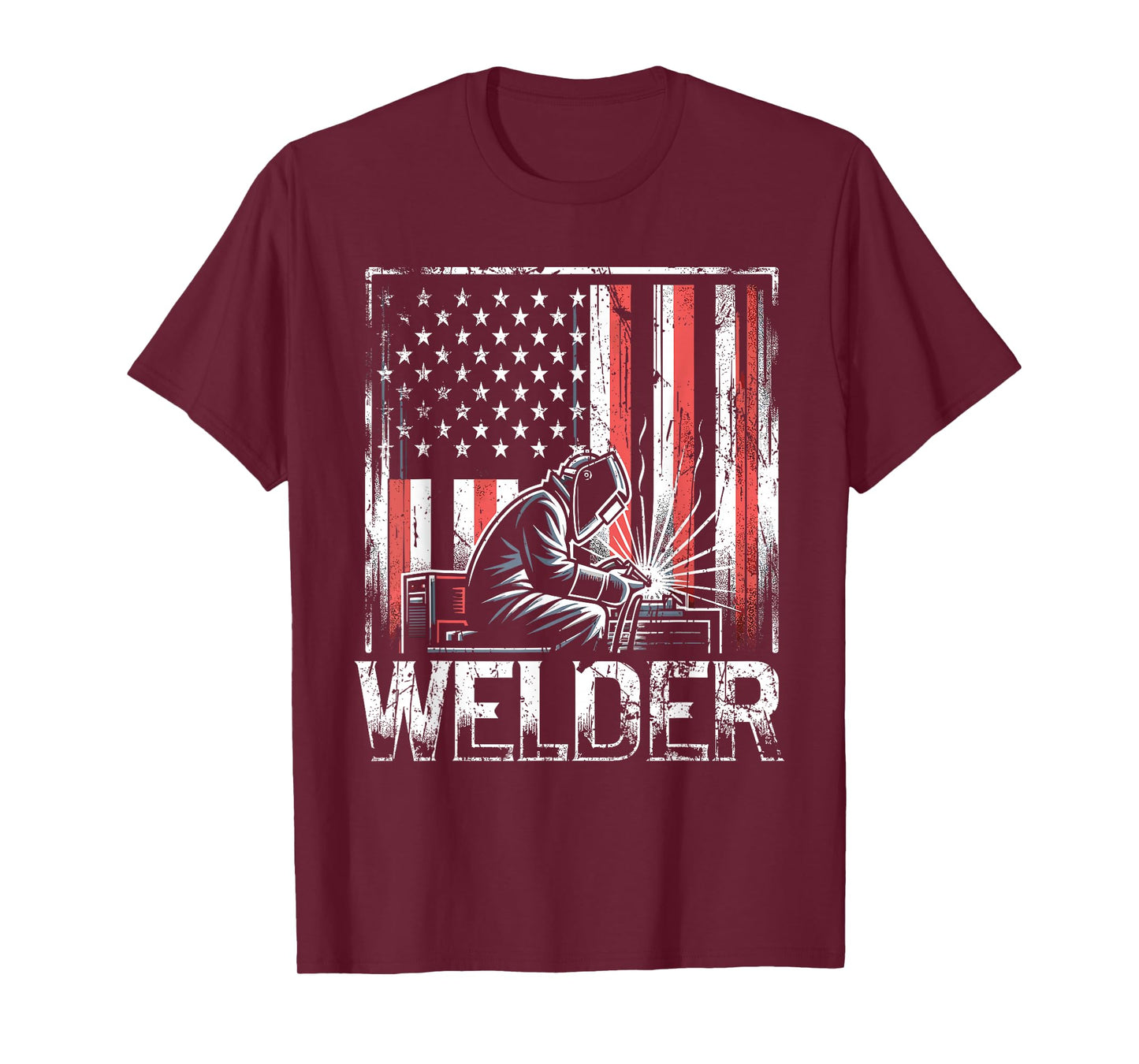 Welder American Flag USA Patriotic Welding Welder T-Shirt