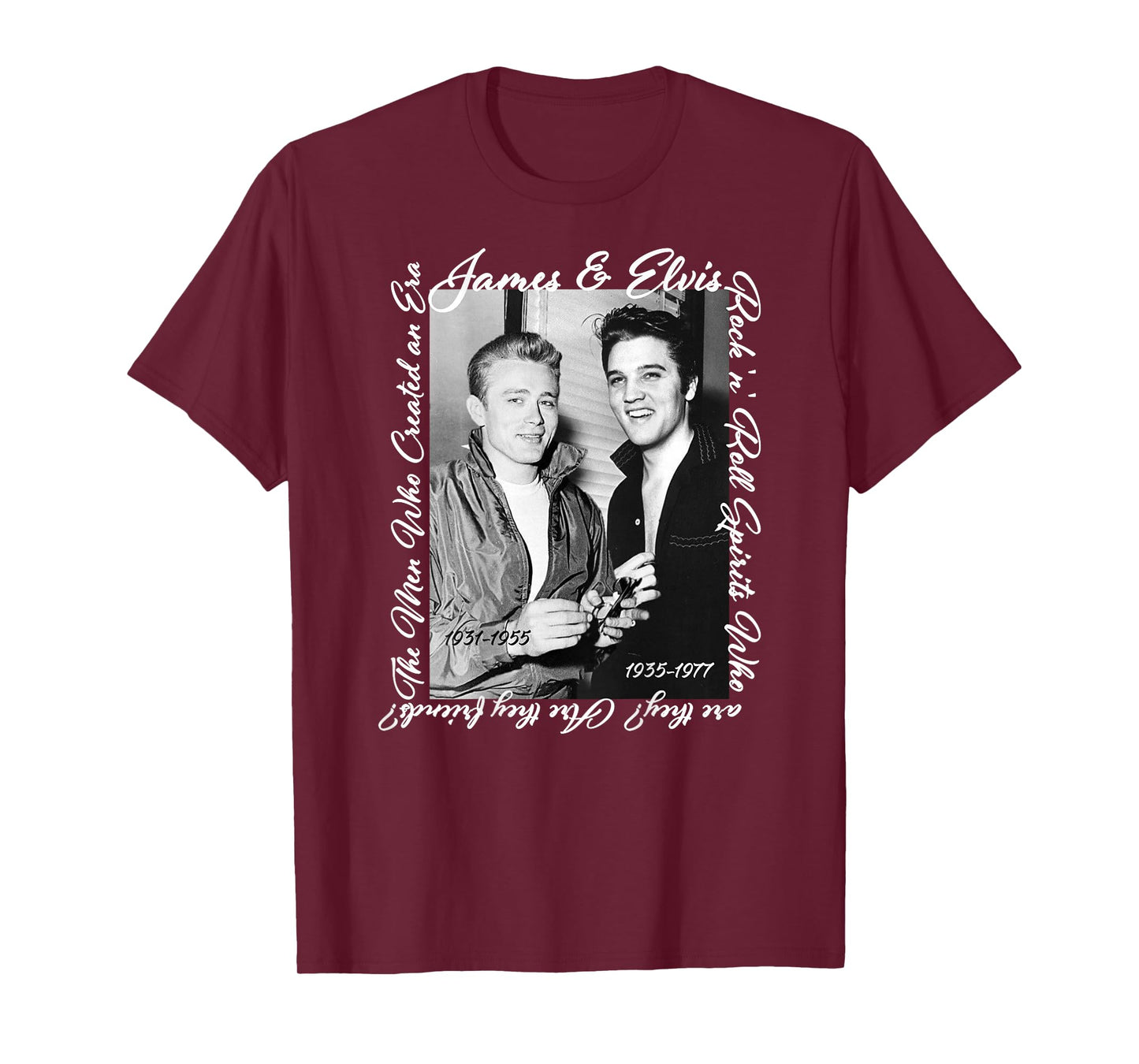 James Dean_Elvis Presley_Back Printed T-Shirt