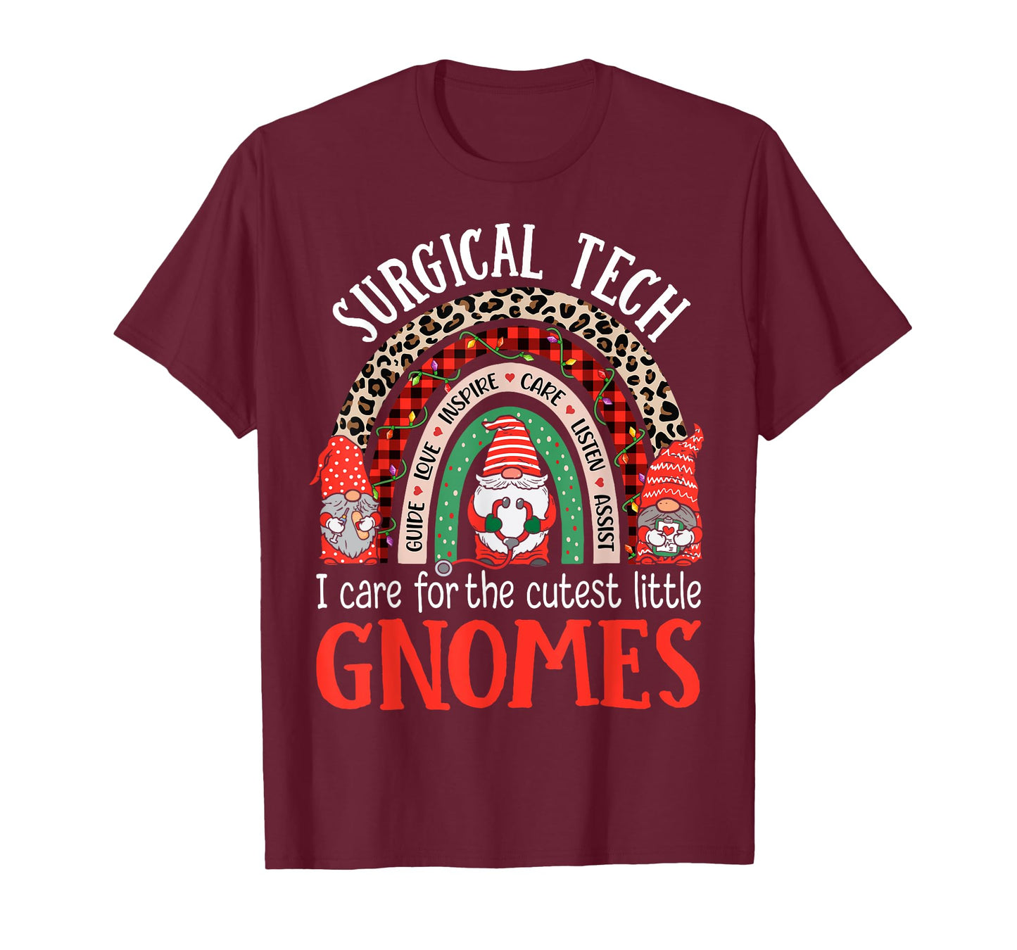 Christmas Surgical Tech Gnomes Surgical Nursing Technologist T-Shirt