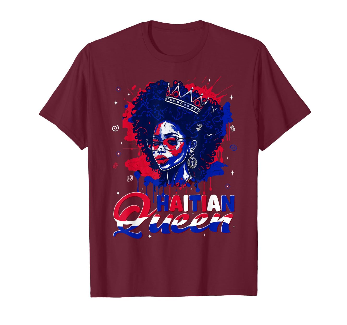 Haitian Queen Ayiti Pride Haiti Flag Day Womens Gifts T-Shirt