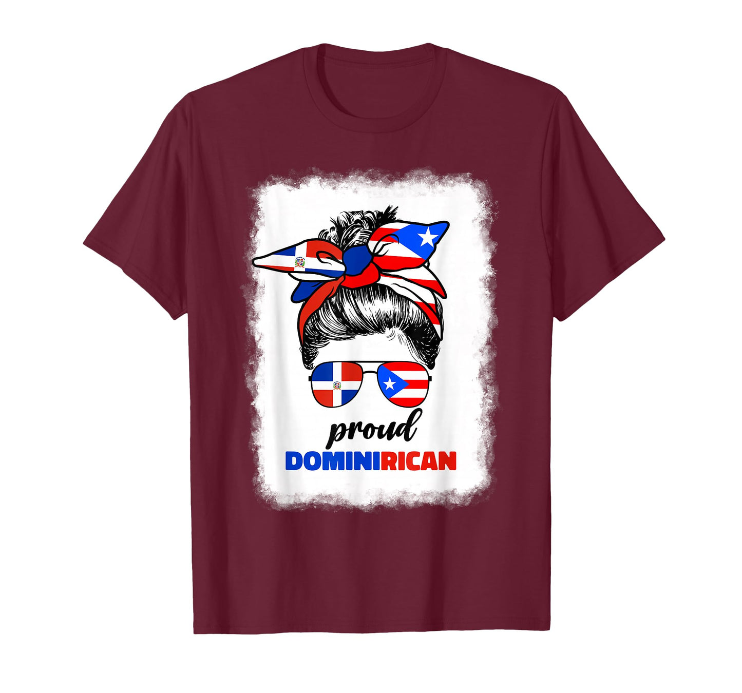 Half Dominican and Puerto Rican Rico Flag DominiRican Girl T-Shirt