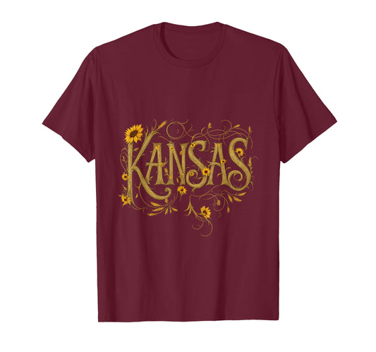 Vintage Kansas Sunflower Wheat Tshirt T-Shirt