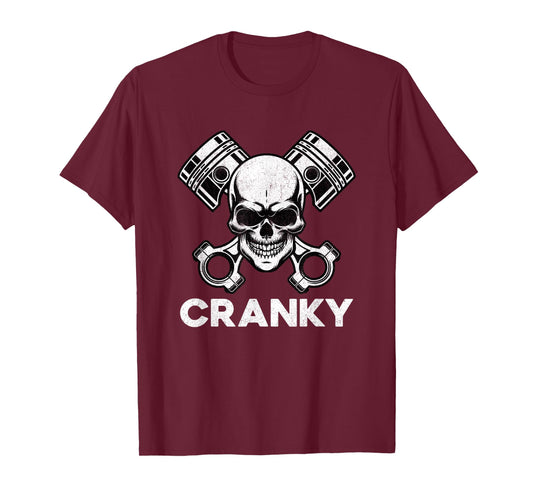 Cranky Car V8 Engine Crankshaft Cars Lover, Mechanic T-Shirt