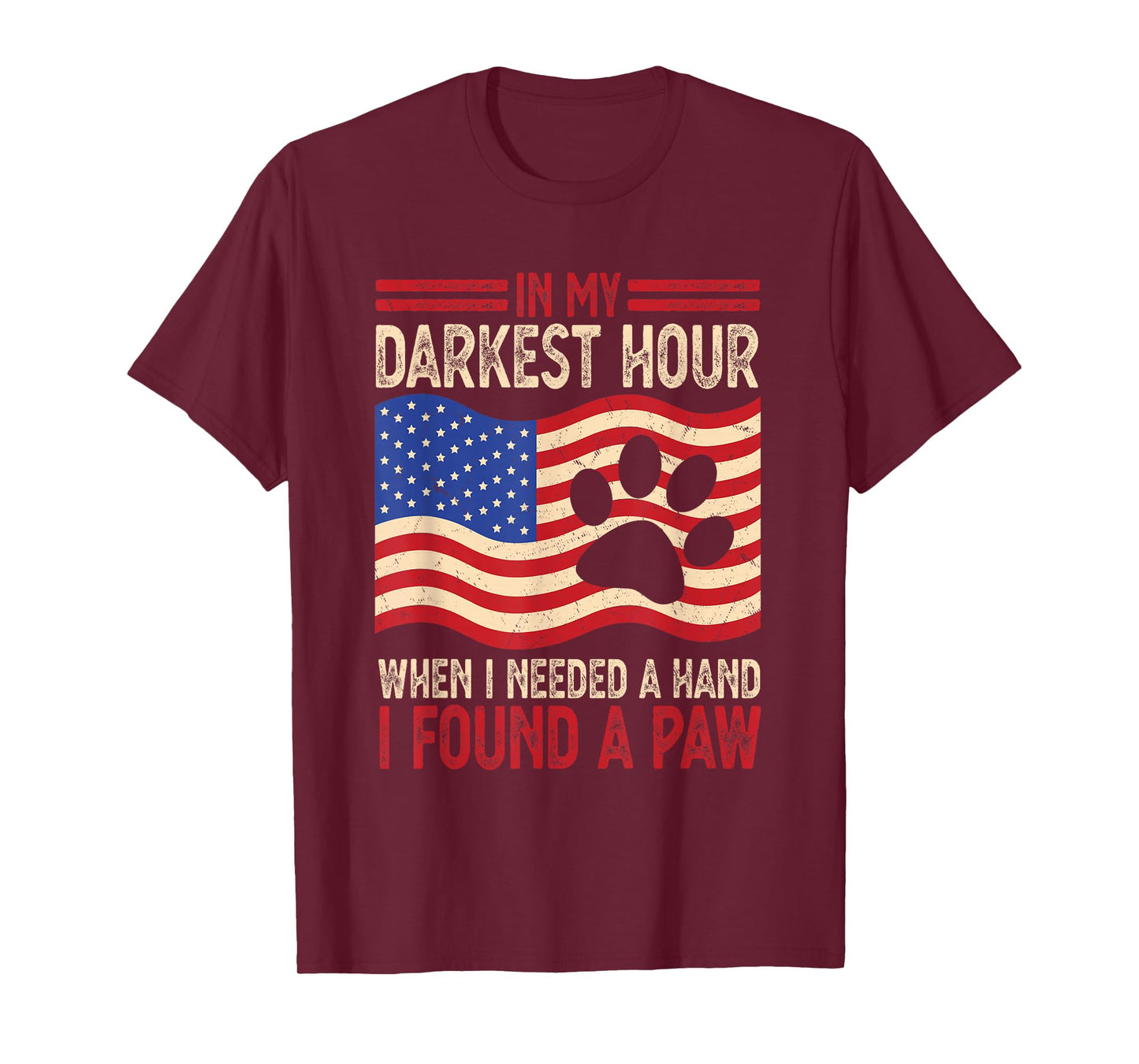 Animal Rescue in My Darkest Hour I Found A Paw Animal Lover T-Shirt