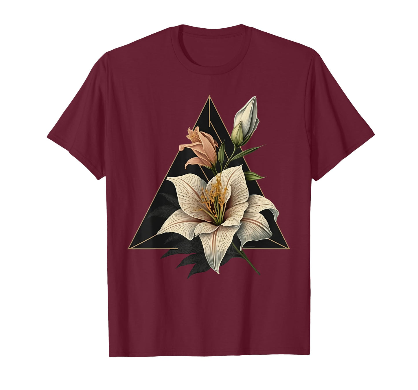 Abstract Geometric Lily T-Shirt