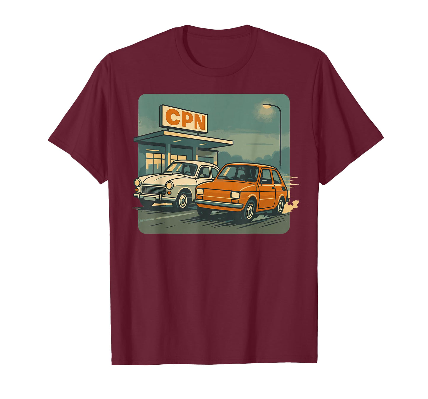 CPN Retro Cars PRL Poland Oldschool Vintage Ride T-Shirt
