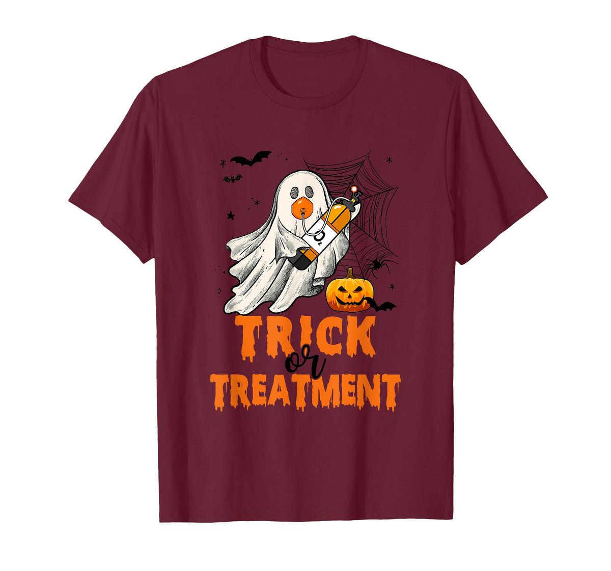 Trick Or Treatment Respiratory Therapist Halloween Nurse T-Shirt