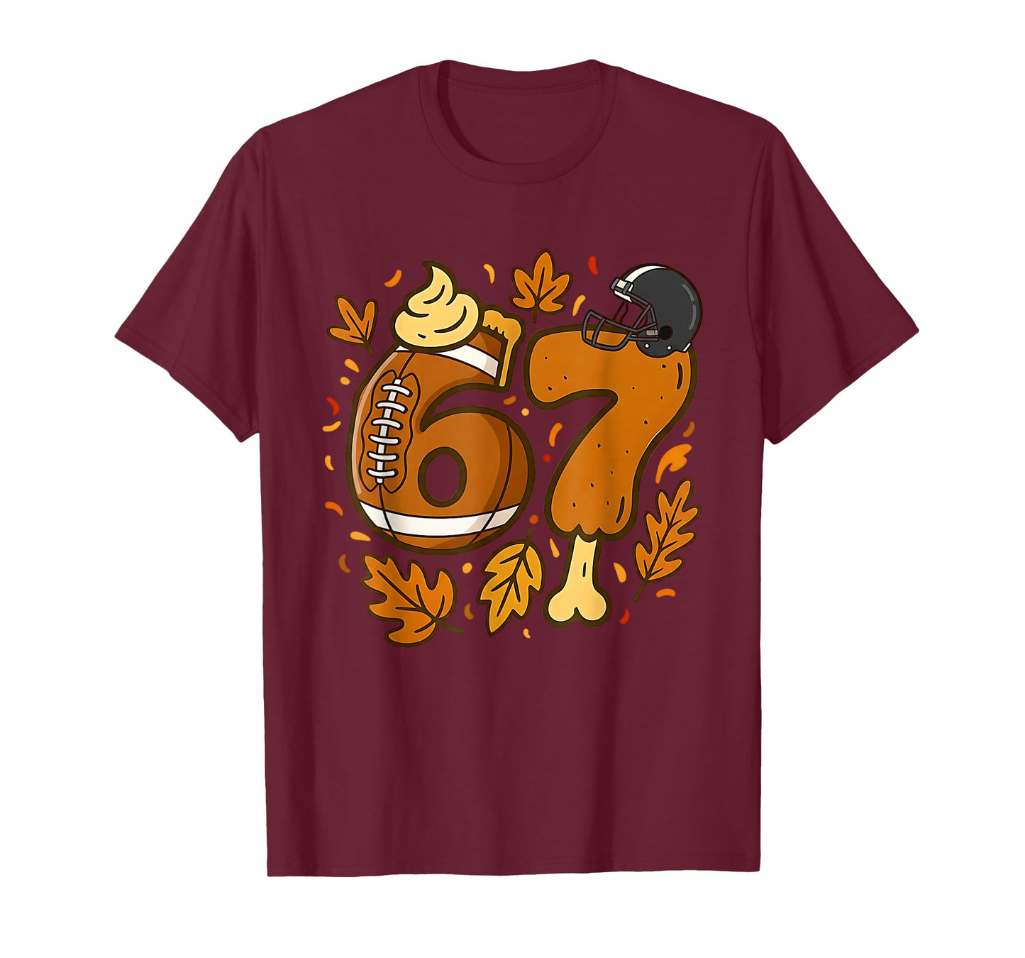 67 Thanksgiving Meme Funny Six Seven Gen Alpha Slang Turkey T-Shirt