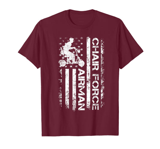 Funny Chair Force One US Airman Veteran 4th of July Gifts T-Shirt