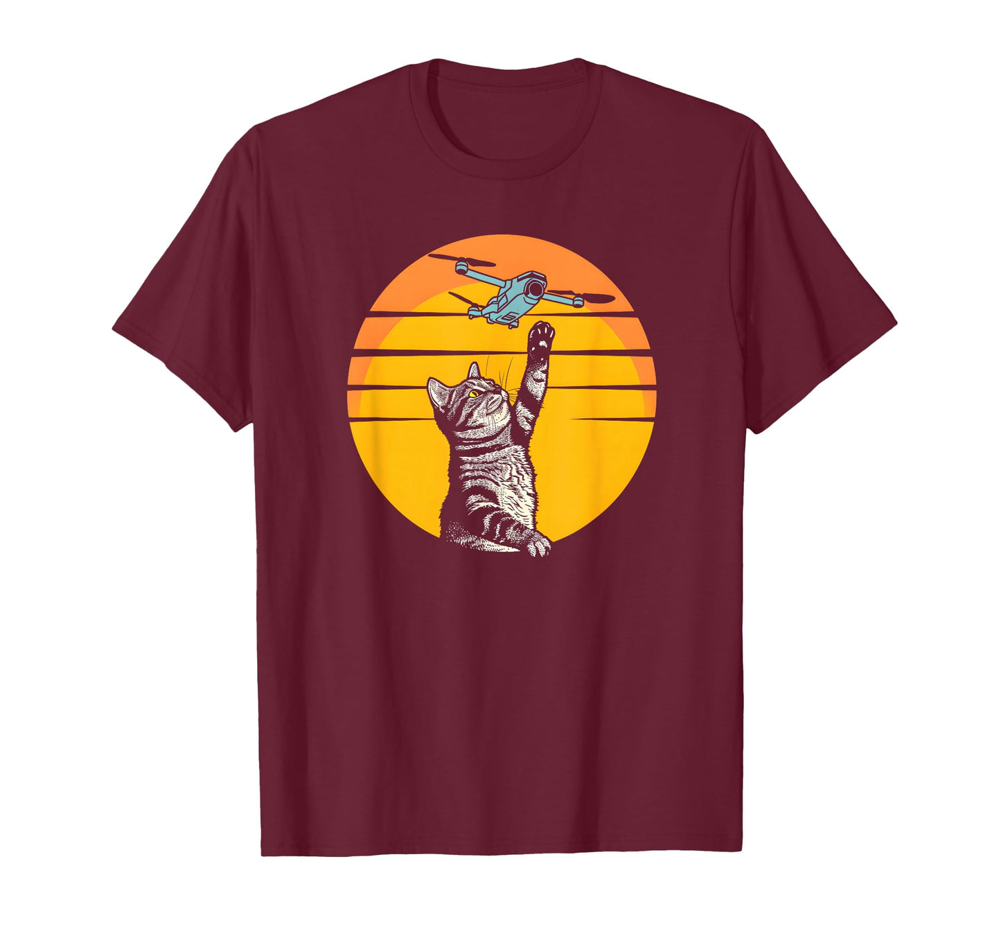 Cat Chasing Drone / Drone Catcher / Animal Fun / Funny Cat T-Shirt
