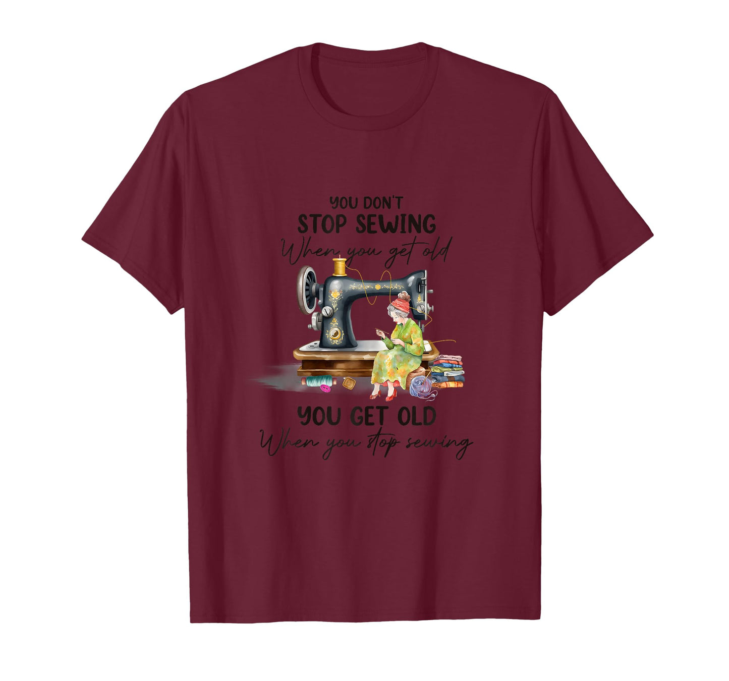 Quilting Yarn Graphic Design Seamstress Sewing Themed T-Shirt