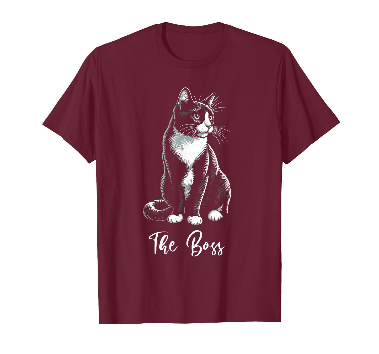 The Boss Tuxedo Cat Lover Kitten Tuxedo Cat Owner T-Shirt