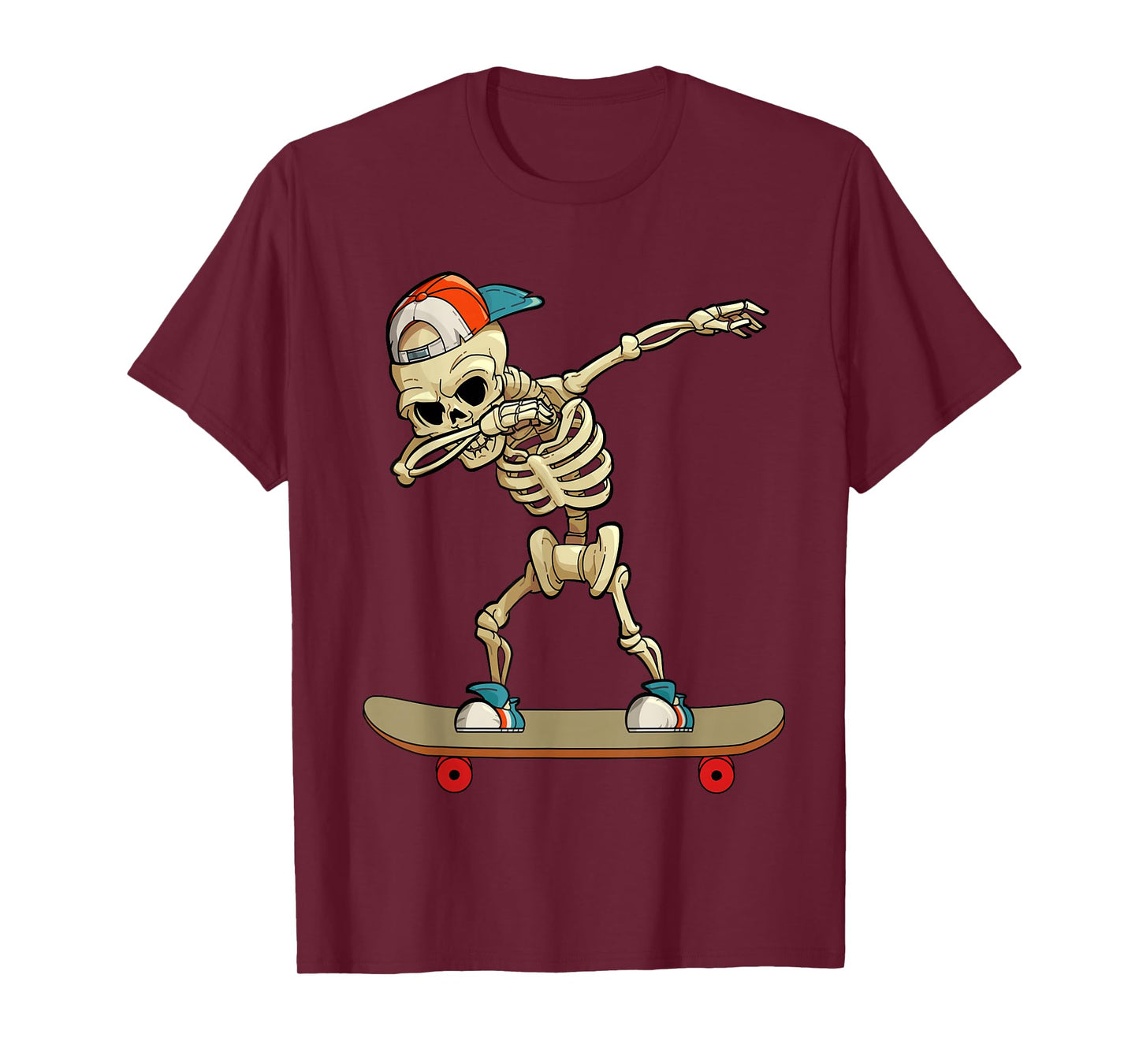 Skateboard Dabbing Skeleton Funny Dab Kids Dabbing T-Shirt