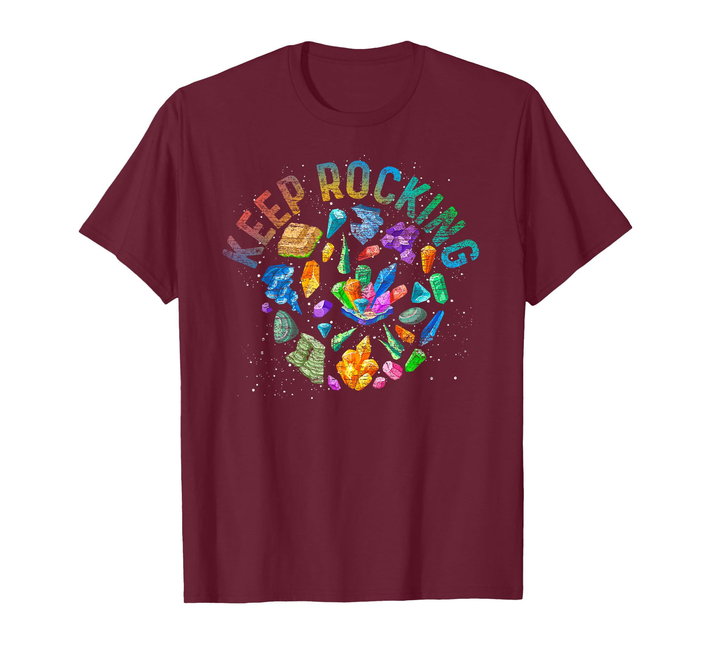 Colorful Rock Collector Earth Scientist Gift Funny Geology T-Shirt Small