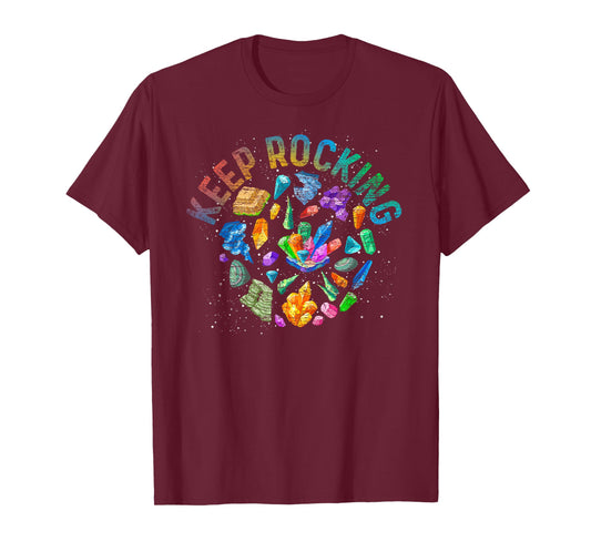 Colorful Rock Collector Earth Scientist Gift Funny Geology T-Shirt Small