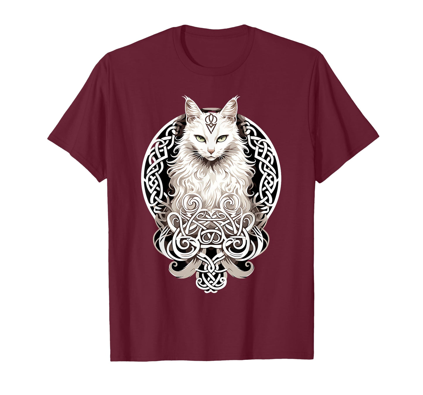 Celtic Cat Knots Wiccan Wicca Animal Pagan Witch Norse Men Women T-Shirt