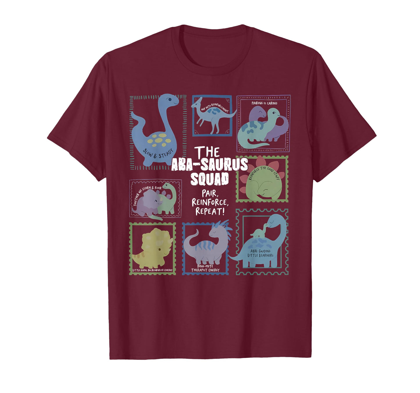 ABA-Saurus Squad Cute Dinosaur ABA Therapy Behavior RBT T-Shirt