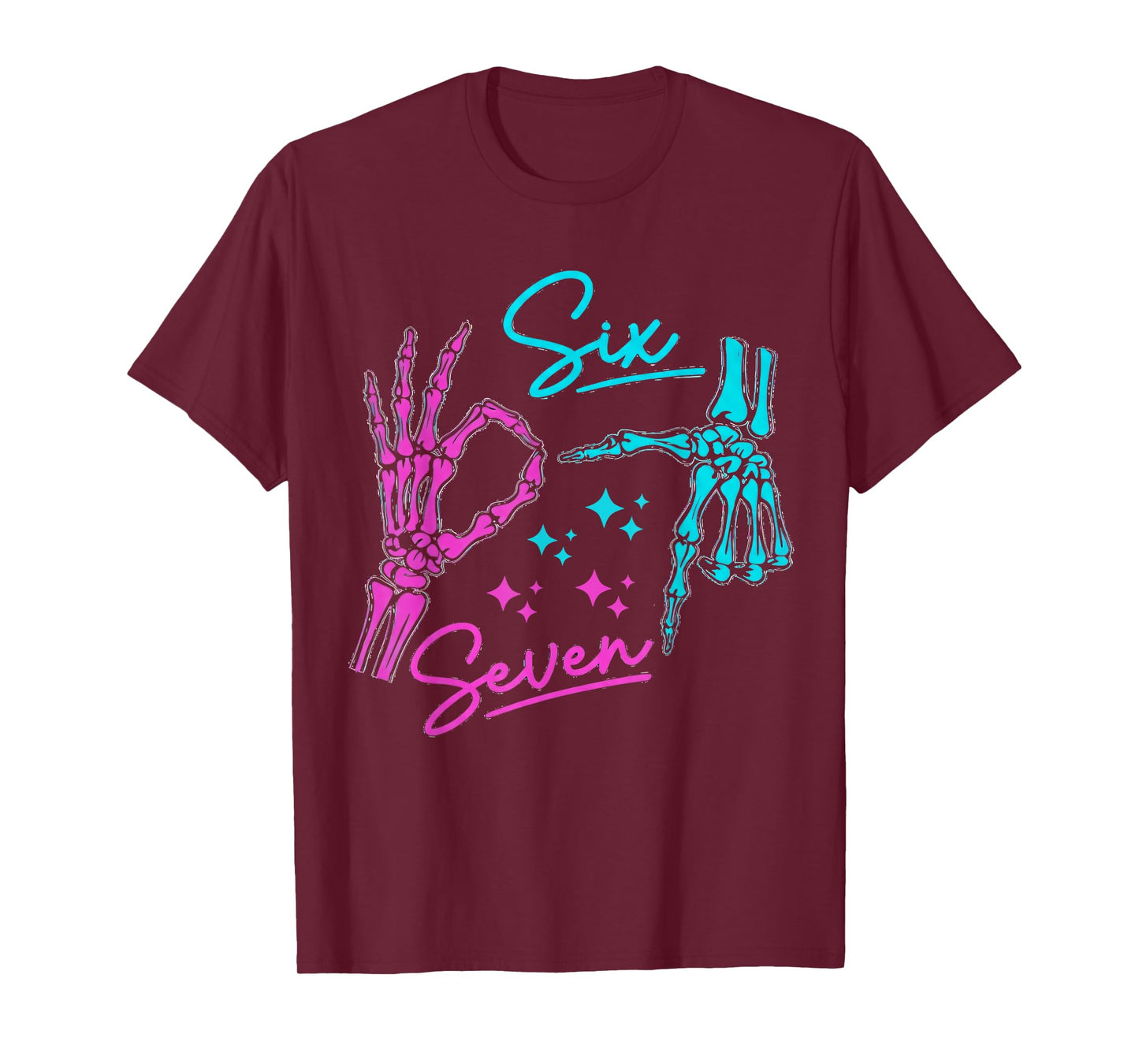 Funny Six Seven Number Gen Alpha Slang 6 7 Trending Meme T-Shirt
