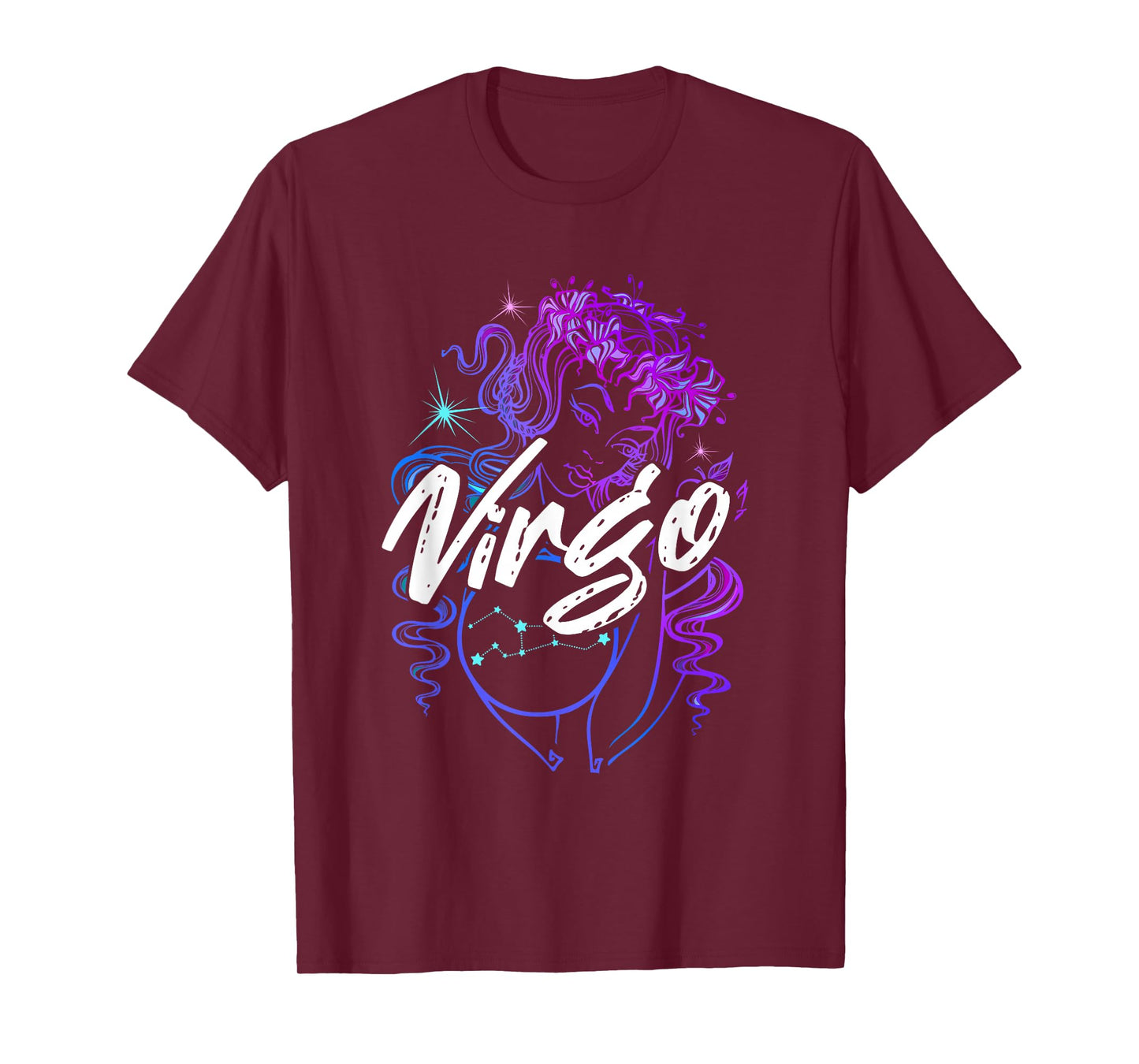 Zodiac Sign Virgo Beautiful Girl Born in August September T-Shirt