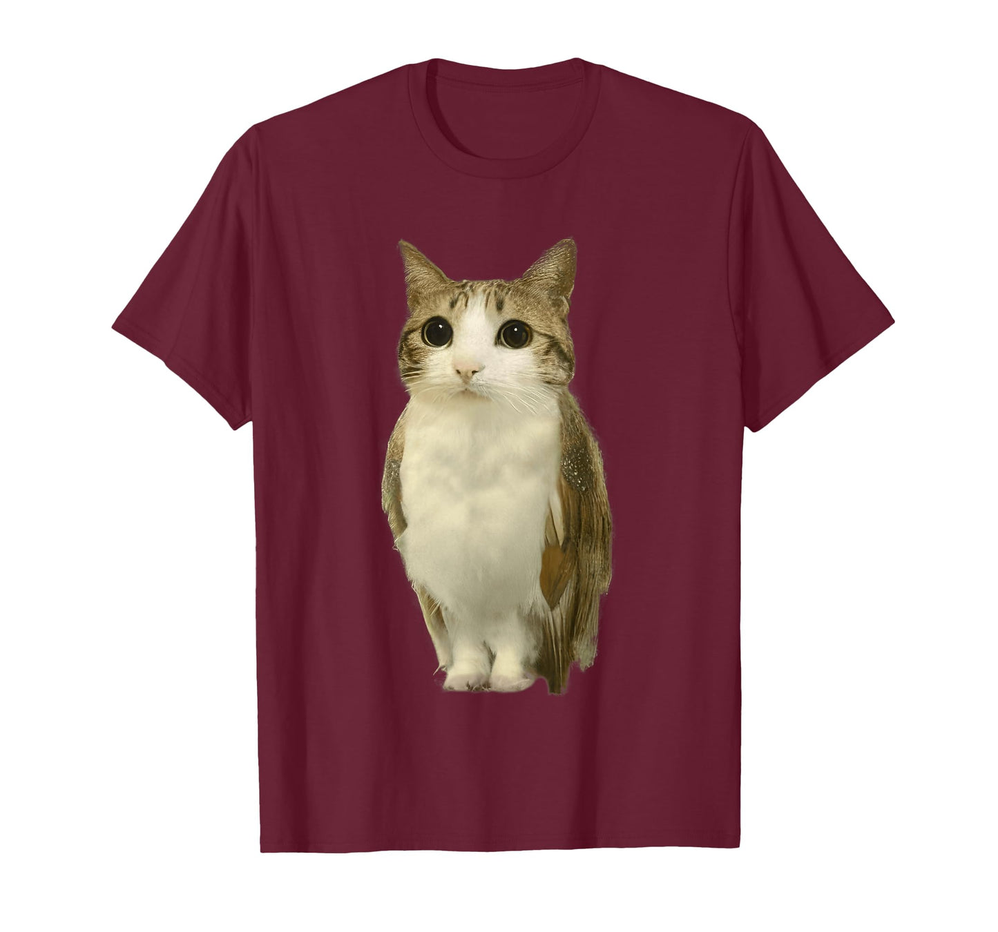 Cat Owl Cursed Internet Funny Brainrot Meowl Meme T-Shirt
