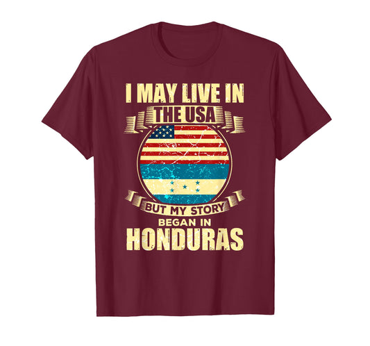Home USA Honduras American Honduran Flag T-Shirt