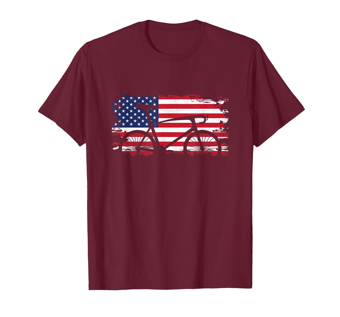 American Flag Road Biking Cycling Apparel - Bicycle Cycling T-Shirt