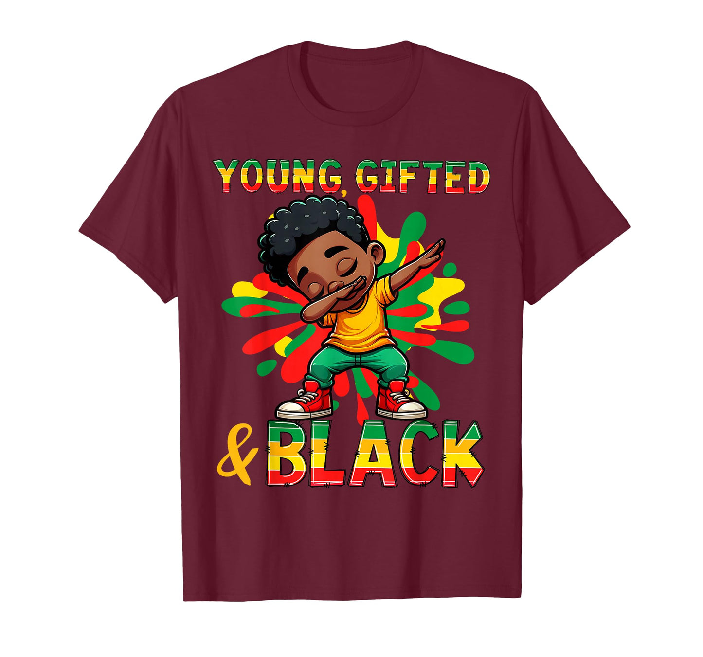 Young Gifted Black History Month African American Boys Kids T-Shirt