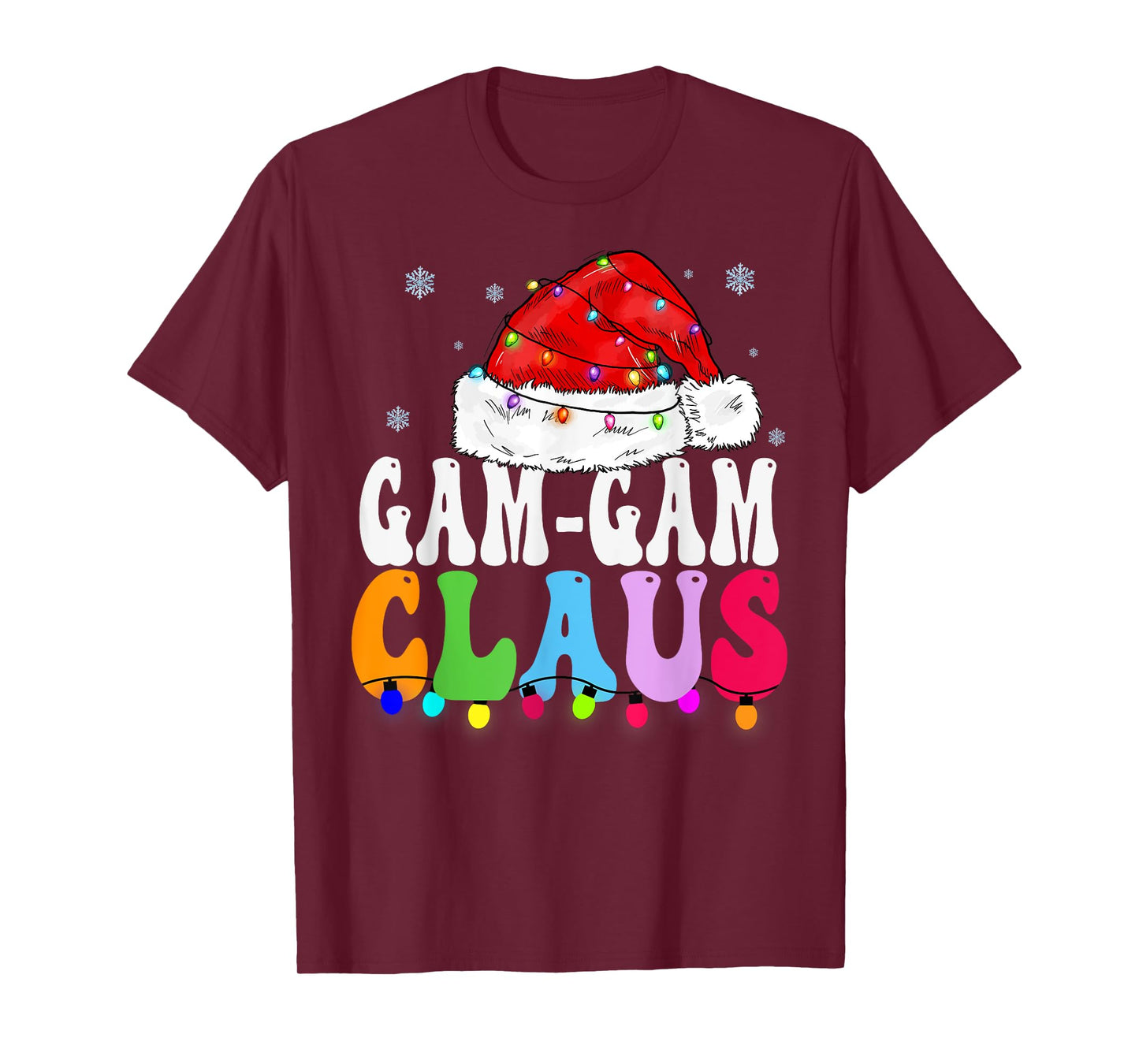 Gam-Gam Claus Funny Xmas Family Matching Grandma Christmas T-Shirt