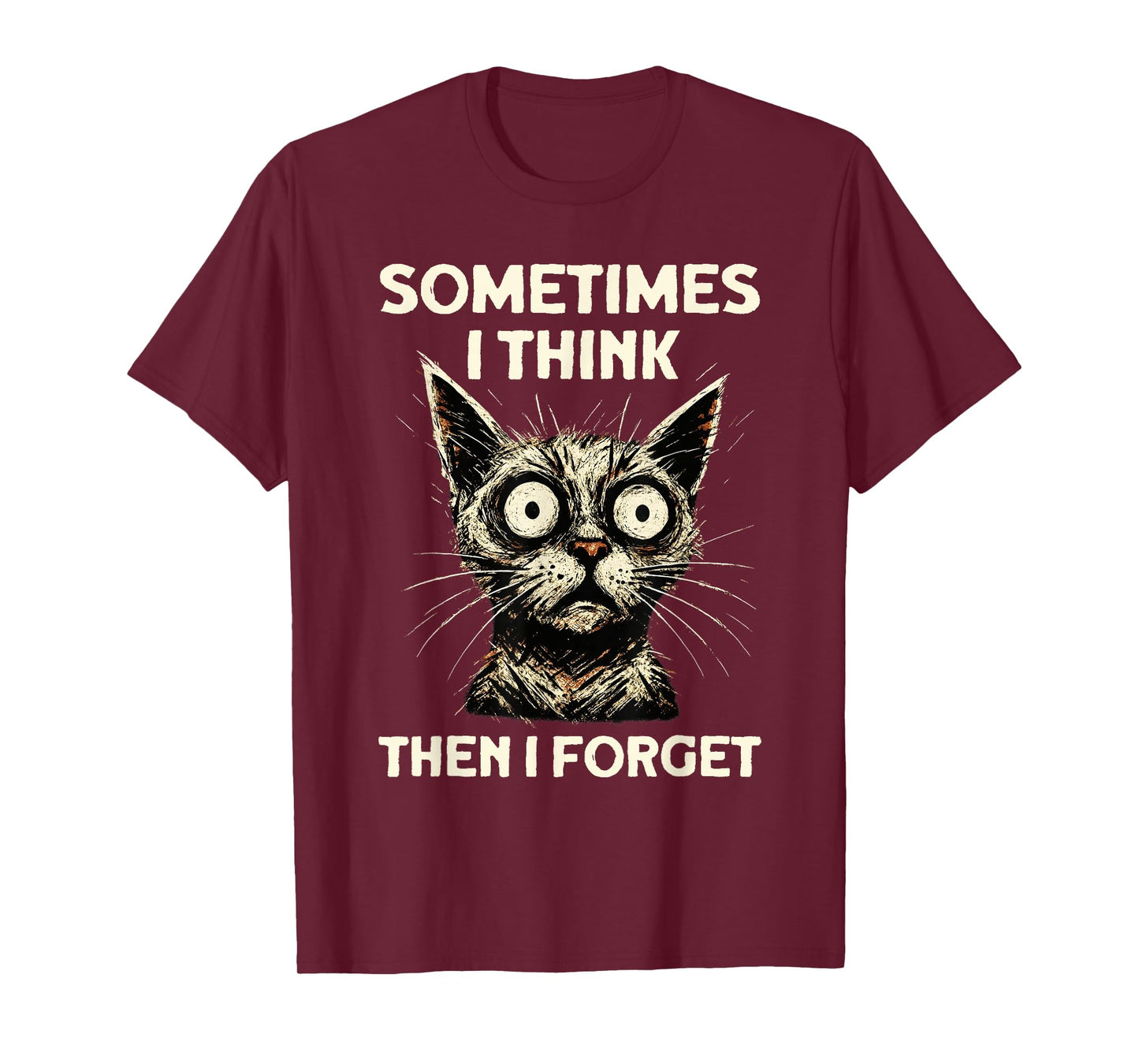 Funny Thinking Cat, Funny Sarcasm, Funny Sarcastic Cat T-Shirt