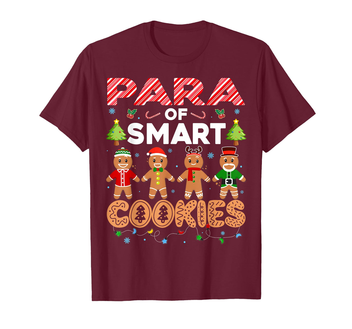 Christmas Paraprofessional Of Smart Cookies Gingerbread T-Shirt