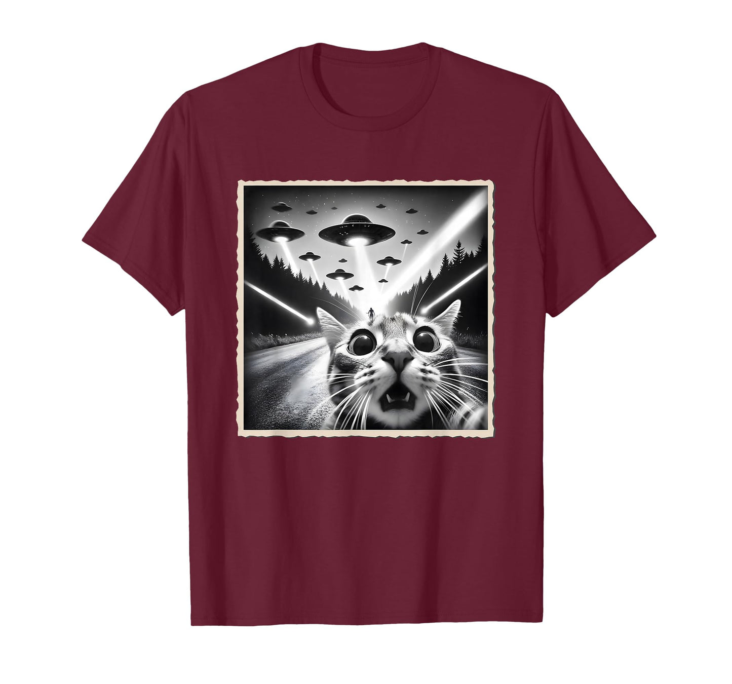 Cat Selfie With UFO | Funny Alien & Cat T-Shirt
