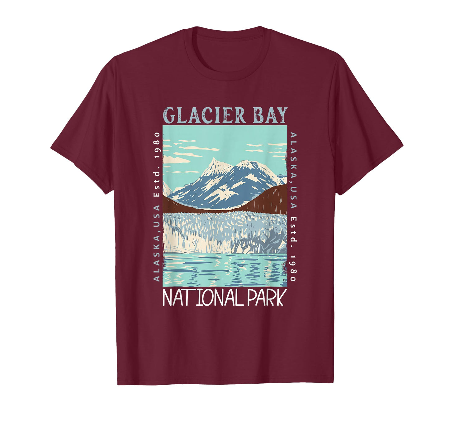 Glacier Bay National Park Alaska Distressed Vintage T-Shirt