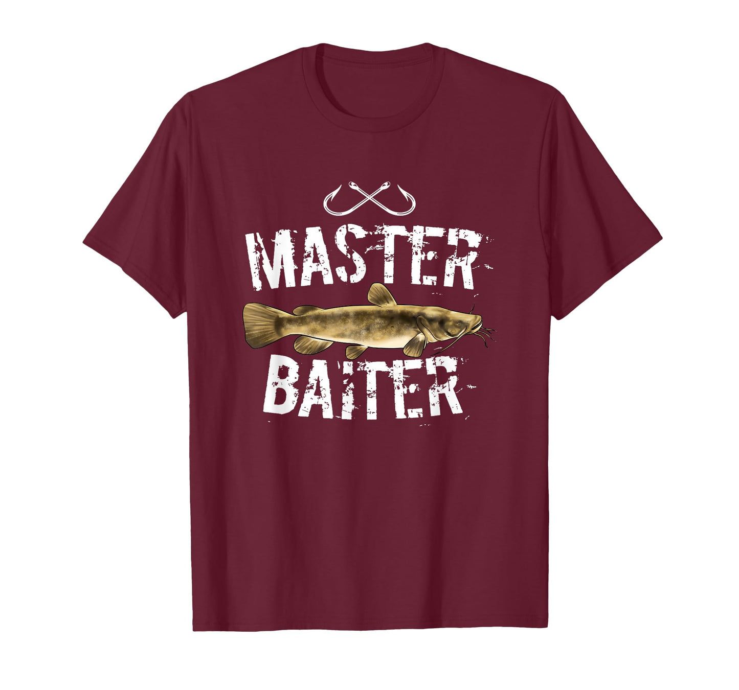 Master Baiter Funny Flathead Catfish Fishing Graphic Design T-Shirt