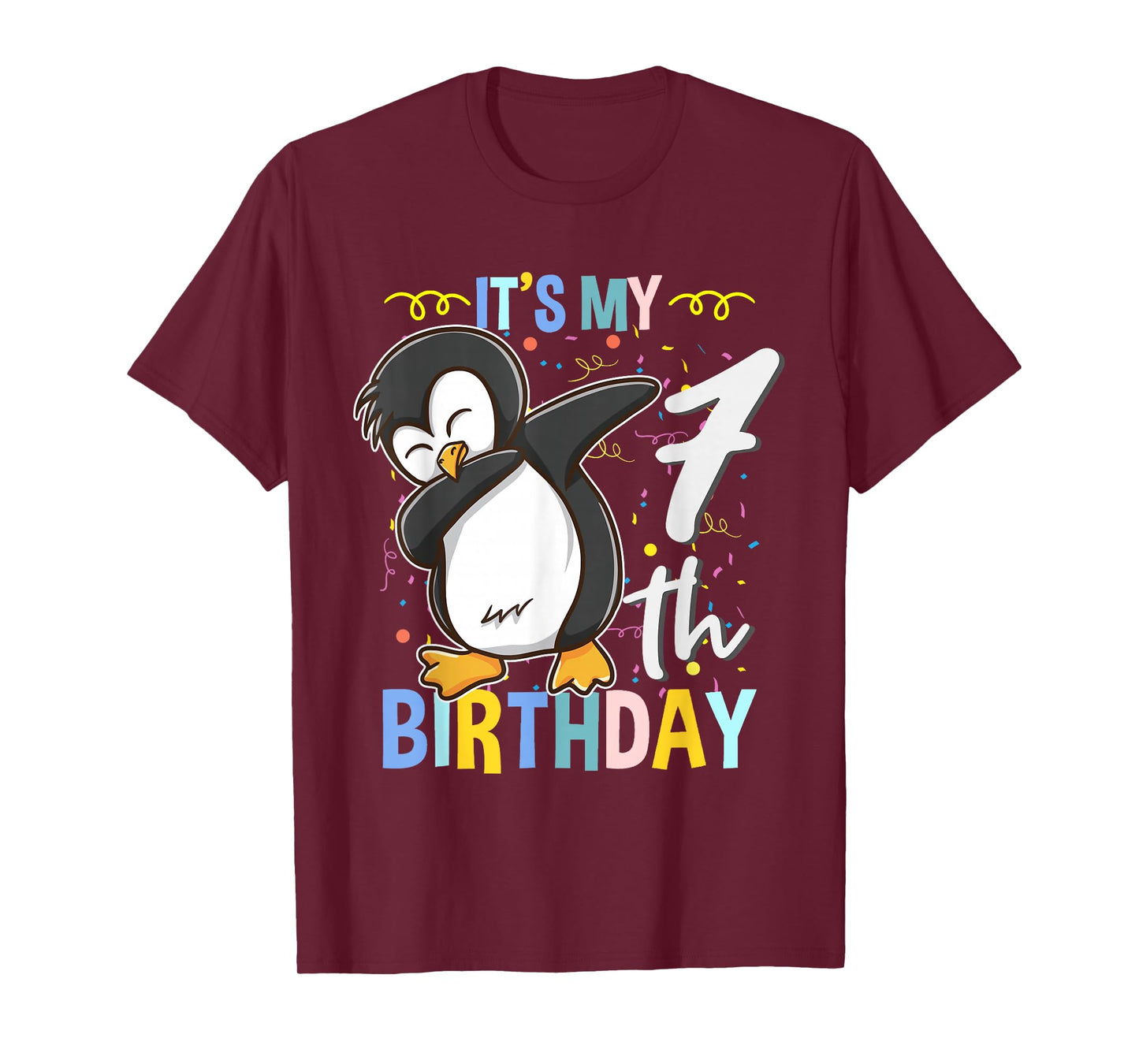 Its My 7th Birthday Dabbing Penguin T-Shirt